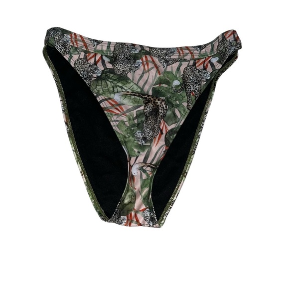 South beach high waist bikini bottom tropical cheetah print 16 - Picture 1 of 3